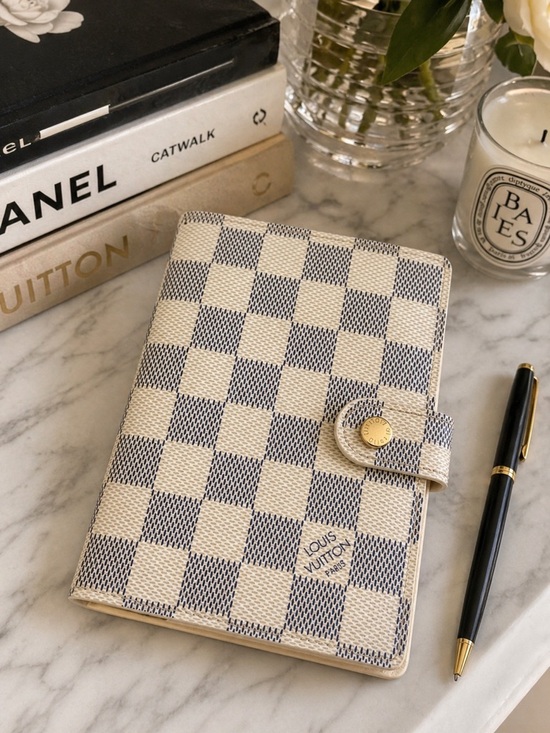 Louis Vuitton Handbags - Louis Vuitton Small Ring Agenda Cover Azur Damier Day Planner wallet Stickers